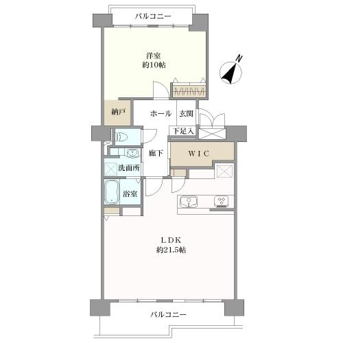 間取図（１ＬＤＫ）