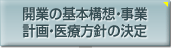 開業(yè)の基本構(gòu)想?事業(yè)計畫?醫(yī)療方針の決定
