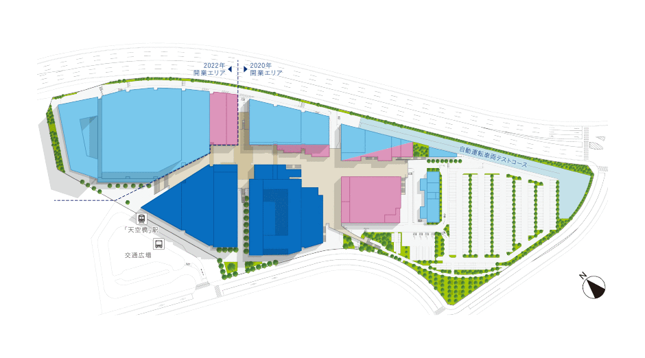 HANEDA INNOVATION CITY （HICITY）の敷地配置図