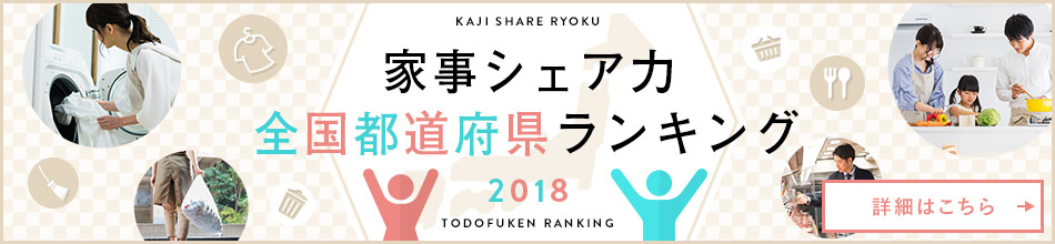 家事シェア力全國都道府県ランキング2018　詳細はこちら