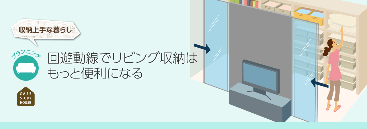 収納上手な暮らし　回遊動線でリビング収納はもっと便利になる