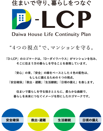 “住まいで守り、暮らしをつなぐ D-LCP 4つの視點”で、マンションを守る。