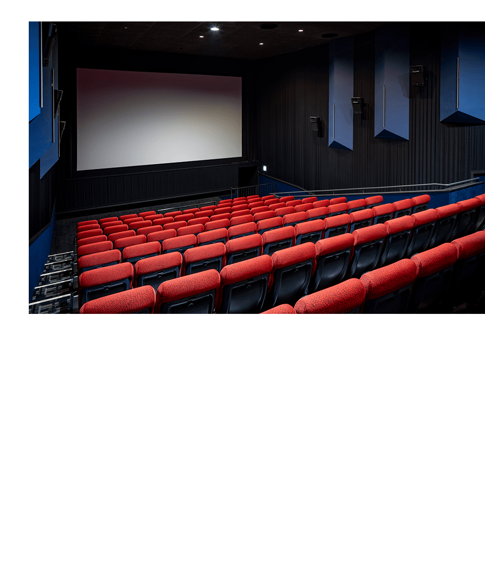 MOVIX昭島 徒歩3分?約210m：全12スクリーンの充実した館內では、お得なサービスディも実施している。