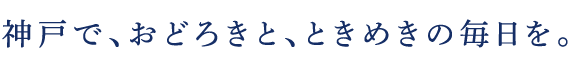 神戸におどろく。神戸でときめく。