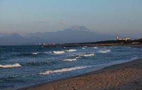 弓ヶ浜から望む大山