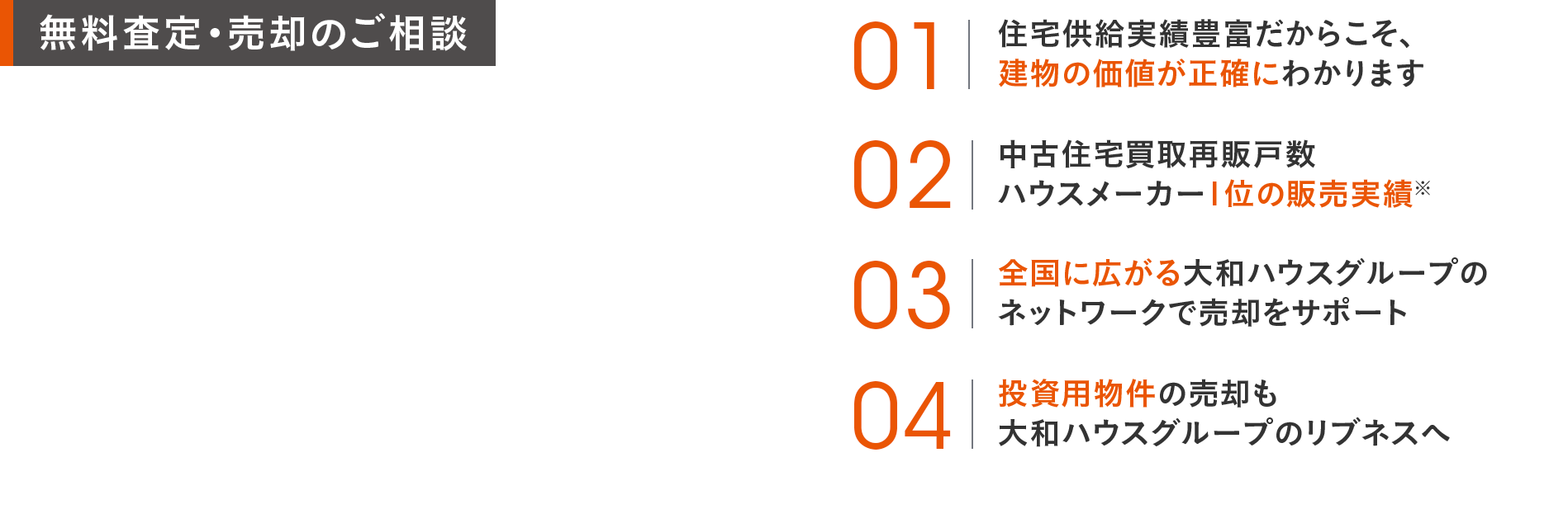 無(wú)料査定?売卻のご相談 リブネスの売卻4つのポイント