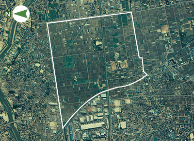 開発前の越谷レイクタウン提供：國土地理院