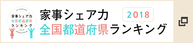 家事シェア力全國都道府県ランキング2018