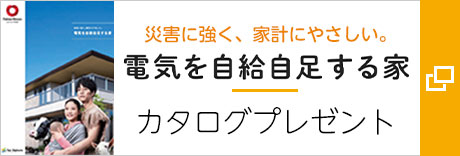 災害に強く、家計にやさしい。 「電気を自給自足する家」カタログプレゼント