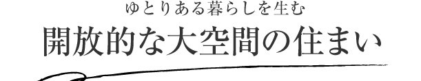 ゆとりある暮らしを生む 開放的な大空間の住まい