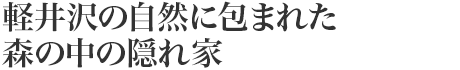 軽井沢の自然に包まれた森の中の隠れ家