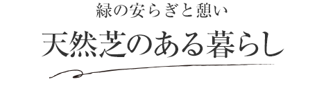 緑の安らぎと憩い 天然芝のある暮らし